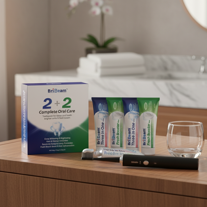 BRIBEAM 2+2 Complete Oral Care Toothpaste Set