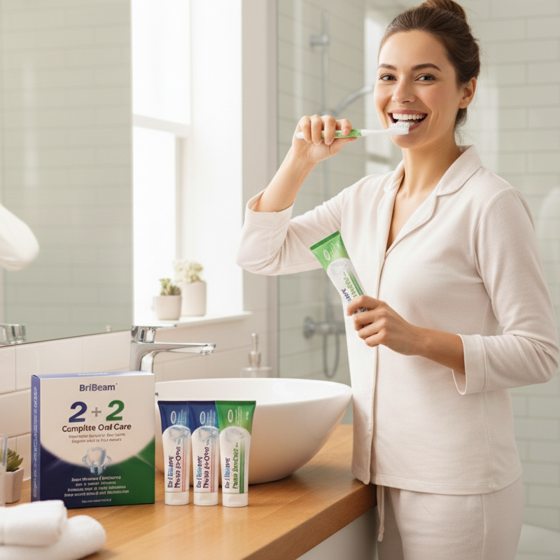 BRIBEAM 2+2 Complete Oral Care Toothpaste Set